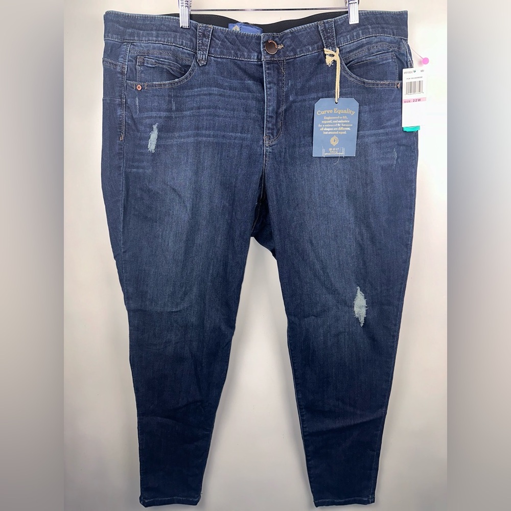 Democracy Women's Jeans Distressed Booty Lift Jegging Sz 22W